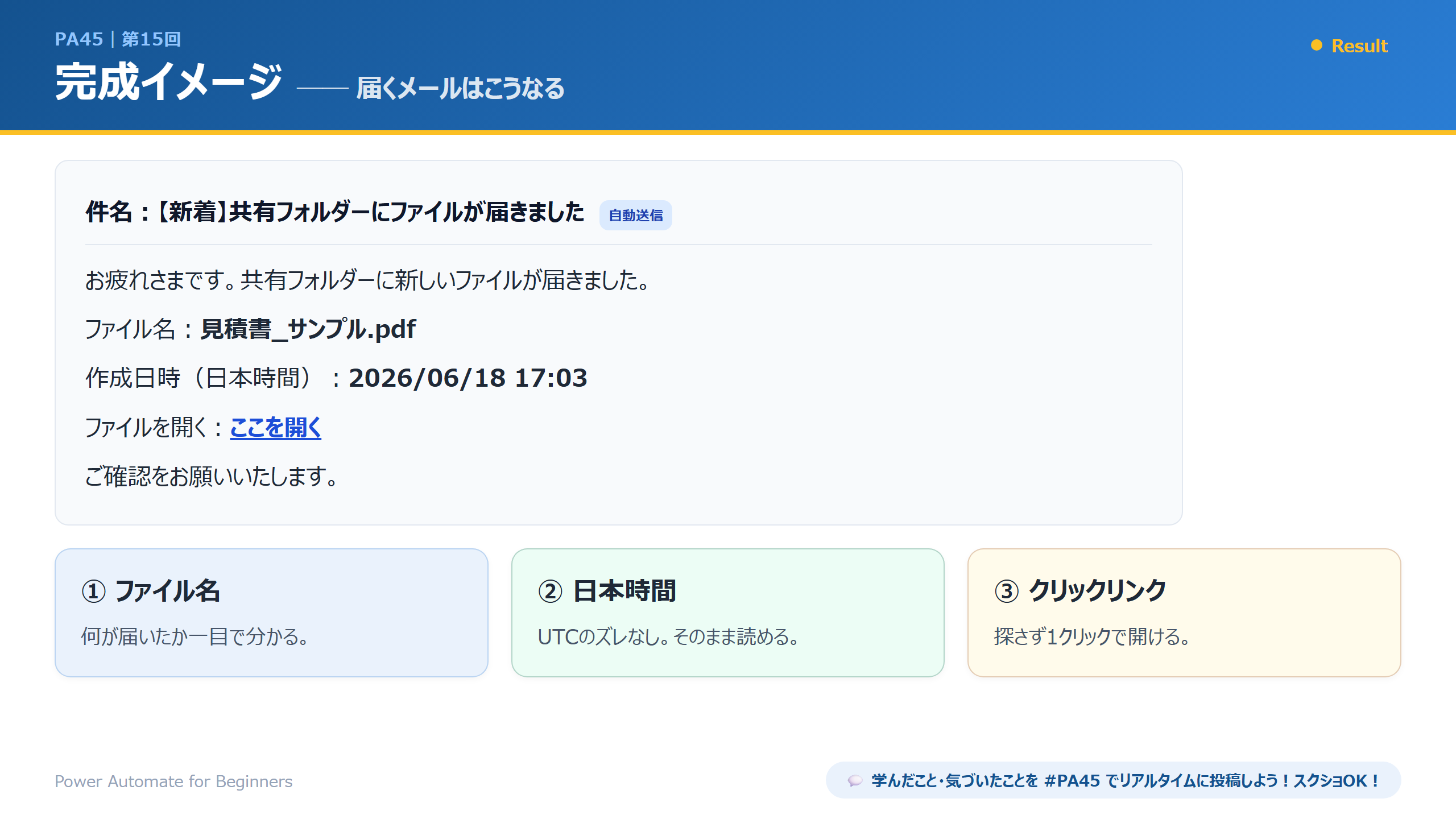 完成イメージ(届くメール)