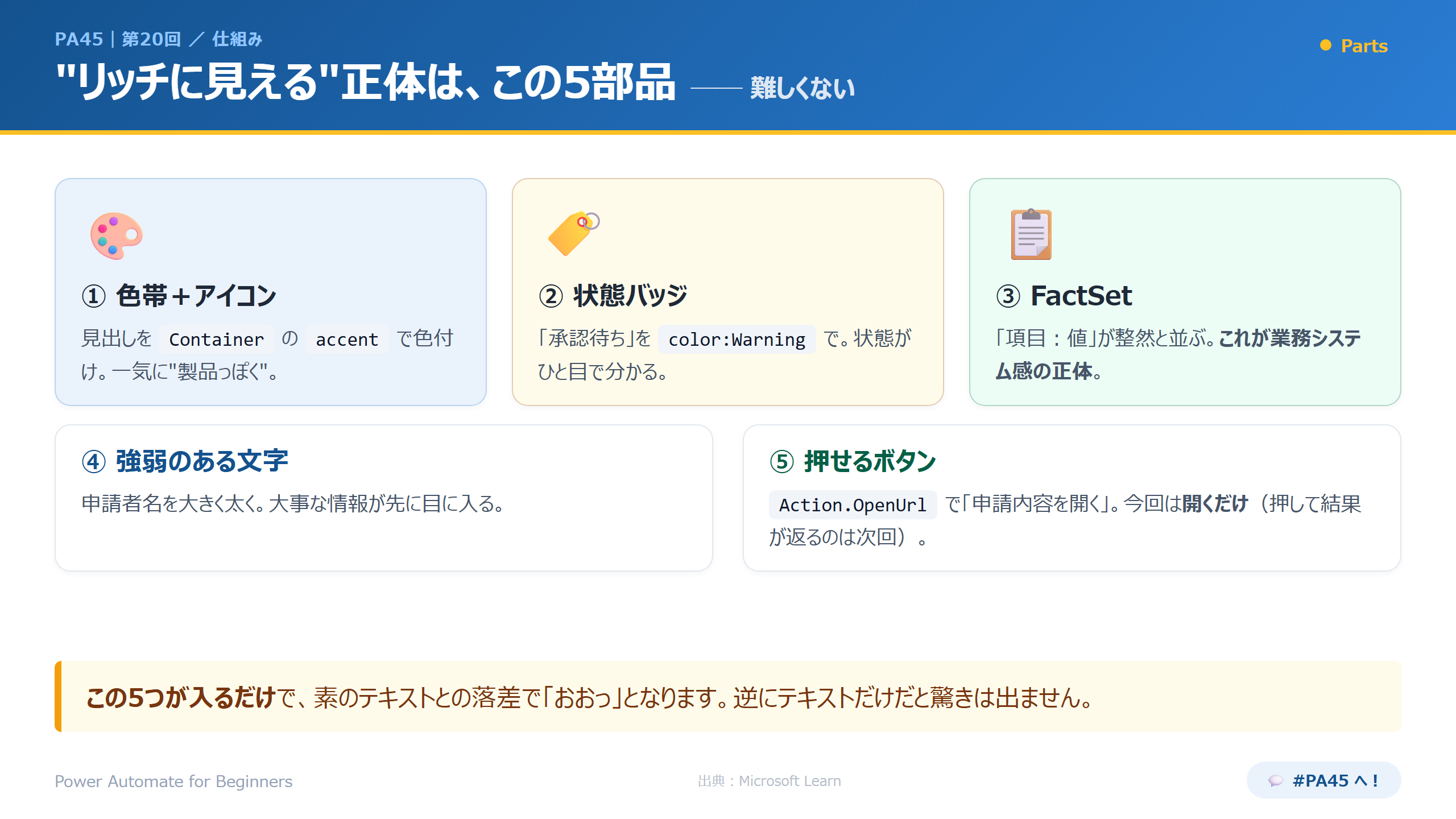 リッチに見える5部品